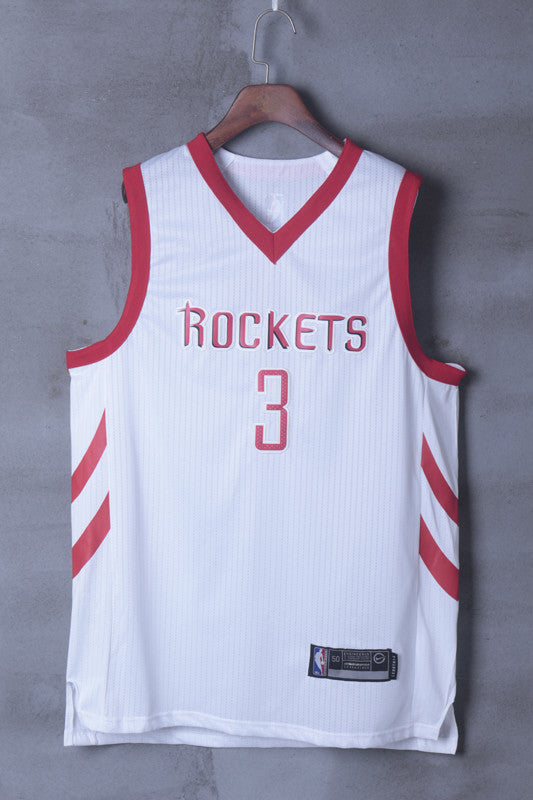 Men's Houston Rockets Chris Paul #3 NBA White Player Jersey