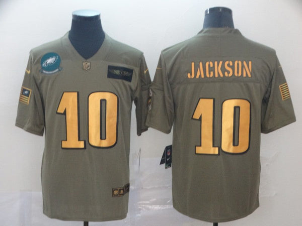 Men's Philadelphia Eagles Desean Jackson #10 Brown Game Player Jersey