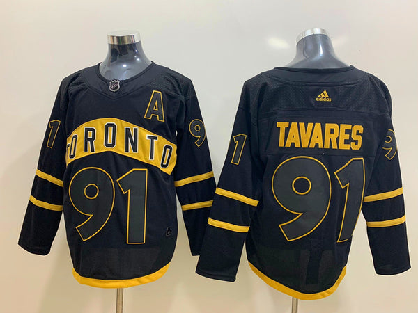 Men's Toronto Maple Leafs John Tavares #91 Black Player Jersey