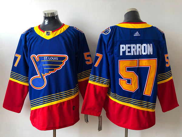 Men's St. Louis Blues David Perron #57 Blue Breakaway Player Jersey