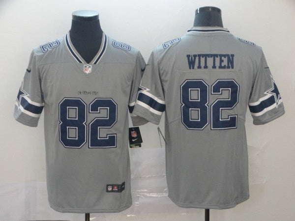 Men's Dallas Cowboys Jason Witten #82 Gray Inverted Legend Jersey