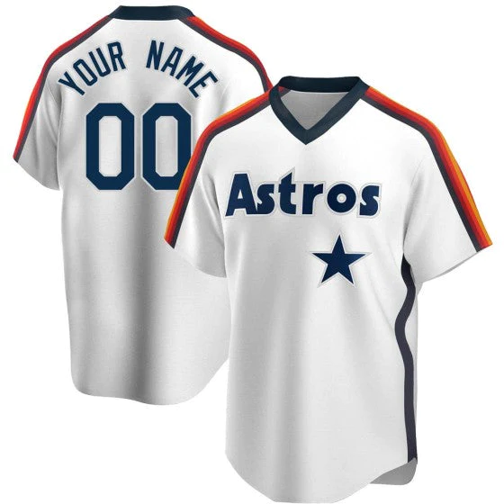 Men's Houston Astros White Cooperstown Collection Custom Jersey