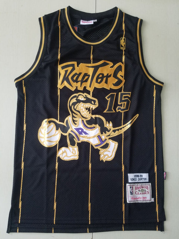 Men's Toronto Raptors Vince Carter 1998-99 Black Hardwood Classics Swingman Jersey