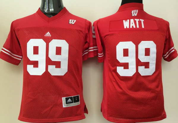 Men's Wisconsin Badgers J.J. Watt #99 Red Player Game Jersey