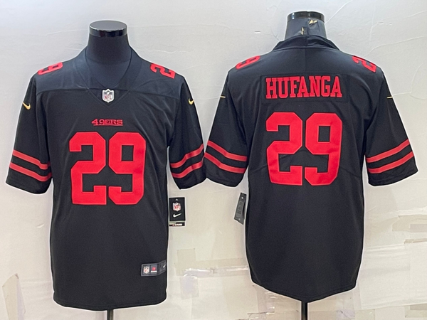 Men's San Francisco 49ers Talanoa Hufanga #29 Black Game Jersey