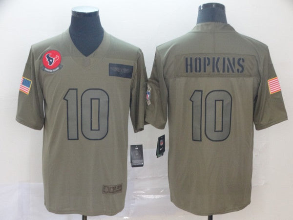 Men's Houston Texans DeAndre Hopkins #10 Brown Game Jersey