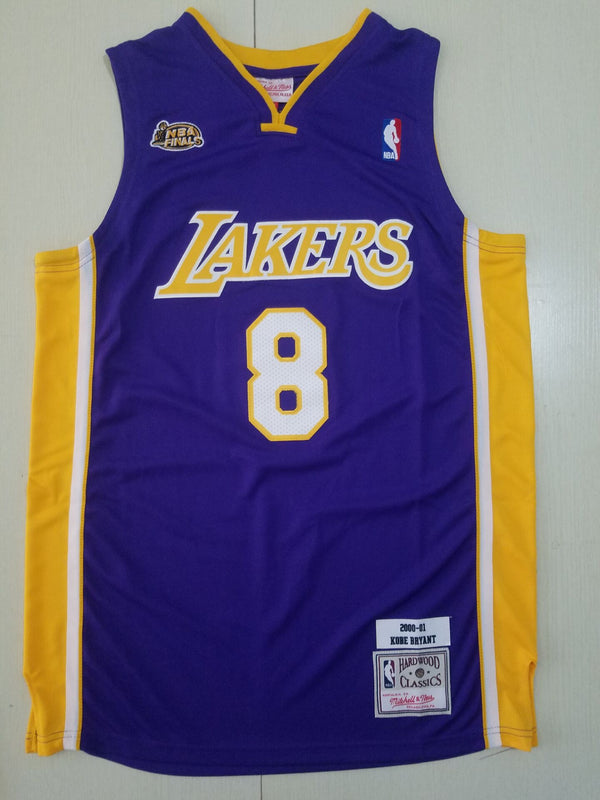 Men's Los Angeles Lakers Kobe Bryant 2000-01 Purple Hardwood Classics Authentic Jersey