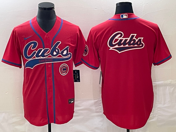 Men's Chicago Cubs Red Replica Player Jersey