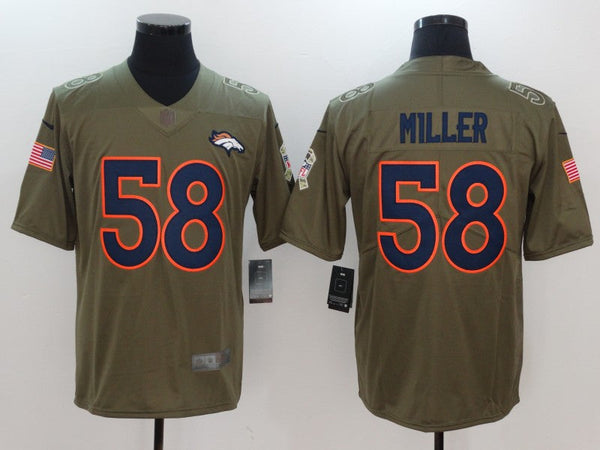 Men's Denver Broncos Von Miller #58 Brown Player Game Jersey