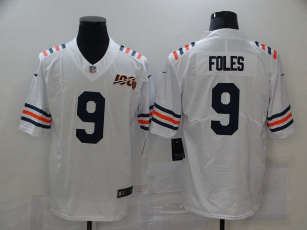 Men's Chicago Bears Nick Foles #9 White Alternate Game Jersey