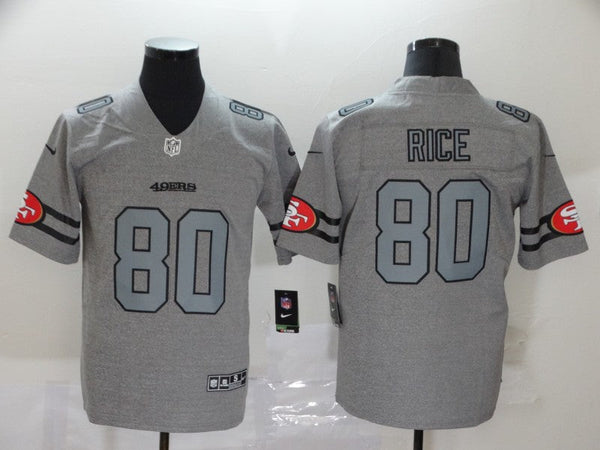 Men's San Francisco 49ers Jerry Rice #80 Gray Game Jersey