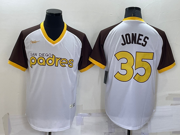 Men's San Diego Padres Randy Jones #35 White Stitched Jersey