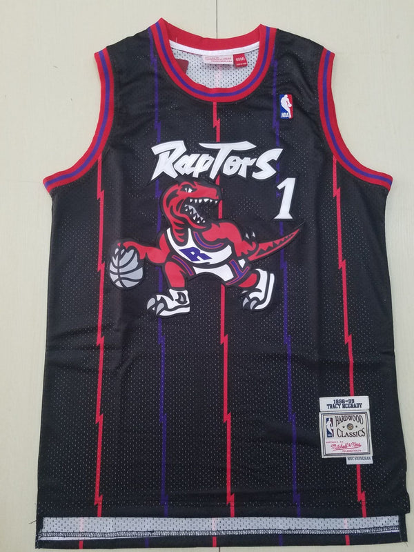 Men's Toronto Raptors Tracy McGrady 1998-99 Black Hardwood Classics Swingman Jersey