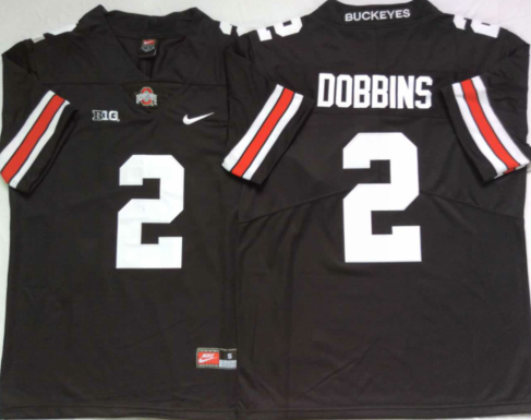 Men's Ohio State Buckeyes JK Dobbins #2 Black Player Game Jersey