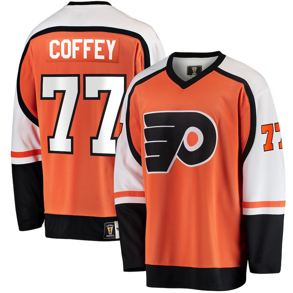 Men's Philadelphia Flyers Paul Coffey #77 Orange Player Jersey