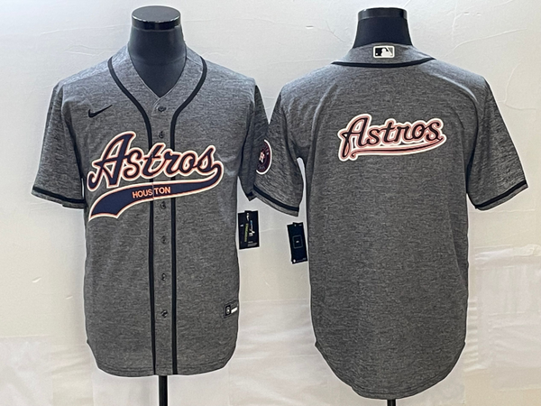 Men's Houston Astros Gray Joint Edition Replica Team Jersey