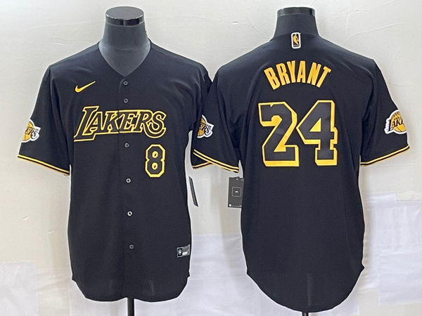 Men's Los Angeles Dodgers Kobe Bryant Black Replica Player Jersey