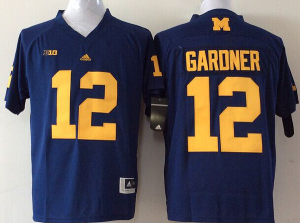 Men's Michigan Wolverines Devin Gardner #12 Navy Alumni Player Game Jersey