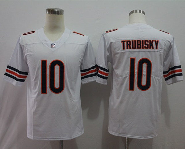 Men's Mitch Trubisky #10 Chicago Bears Season Jersey White