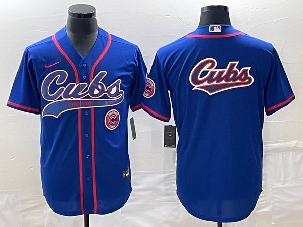 Men's Chicago Cubs Blue Replica Player Jersey