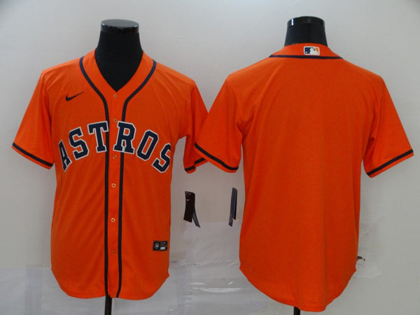 Men's Houston Astros Orange Replica Blank Jersey