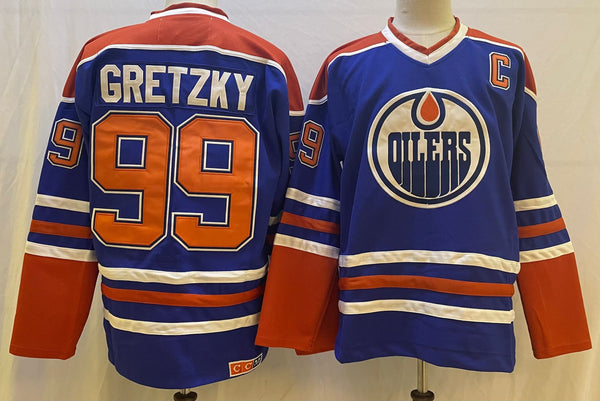 Men's Edmonton Oilers Wayne Gretzky #99 Navy Breakaway Player Jersey