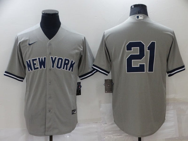 Men's New York Yankees Paul O¡¯Neill #21 Gray Replica Player Name Jersey