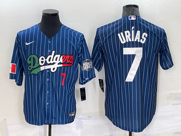 Men's Los Angeles Dodgers Julio Urias #7 Blue Stitched Baseball Jersey