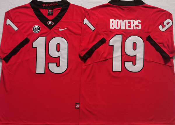 Men's Georgia Bulldogs Brock Bowers #19 Red Player Game Jersey