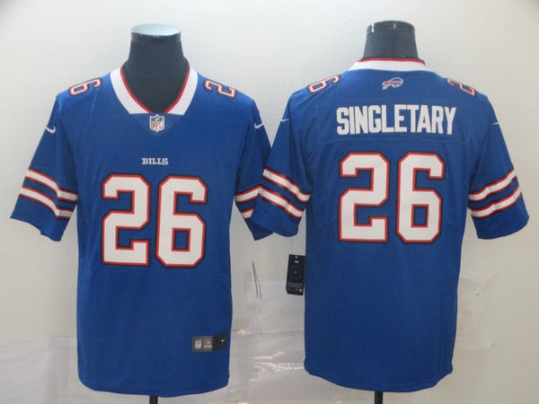 Men's Buffalo Bills Devin Singletary #26 Blue Game Player Jersey