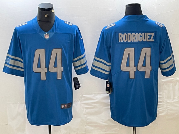 Men's Detroit Lions Malcolm Rodriguez #44 Blue Game Player Jersey