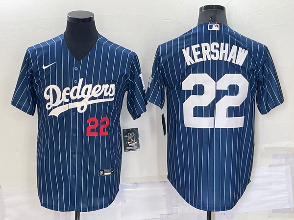 Men's Los Angeles Dodgers Clayton Kershaw #22 Blue Fashion Game Jersey