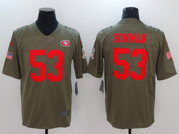 Men's San Francisco 49ers Navoro Bowman #53 Brown Game Jersey