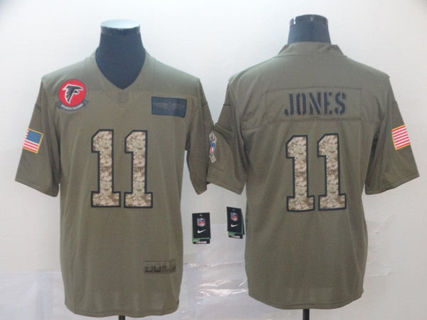 Men's Atlanta Falcons Julio Jones #11 Brown Alternate Game Jersey