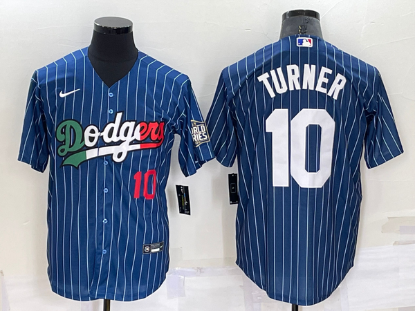 Men's Los Angeles Dodgers Justin Turner #10 Blue Game Baseball Jersey