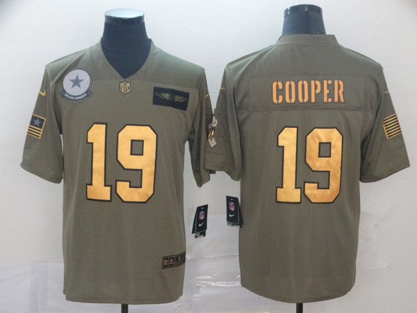 Men's Dallas Cowboys Amari Cooper #19 Brown Game Player Jersey