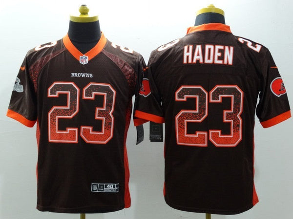 Men's Cleveland Browns Joe Haden #23 Brown Game Jersey