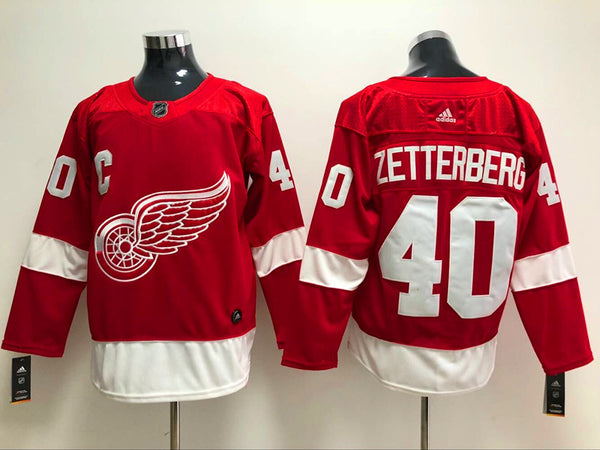 Men's Detroit Red Wings Henrik Zetterberg #40 Red Home Breakaway Jersey