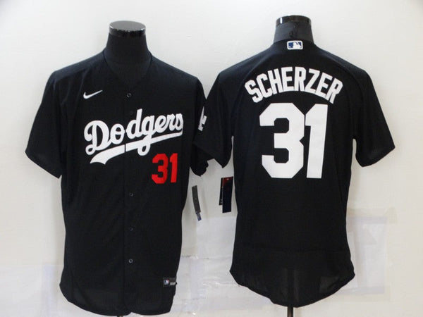 Men's Los Angeles Dodgers Max Scherzer #31 Black Stitched Jersey