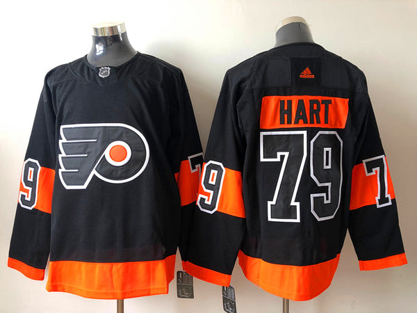 Men's Philadelphia Flyers Carter Hart #79 Black Replica Player Jersey