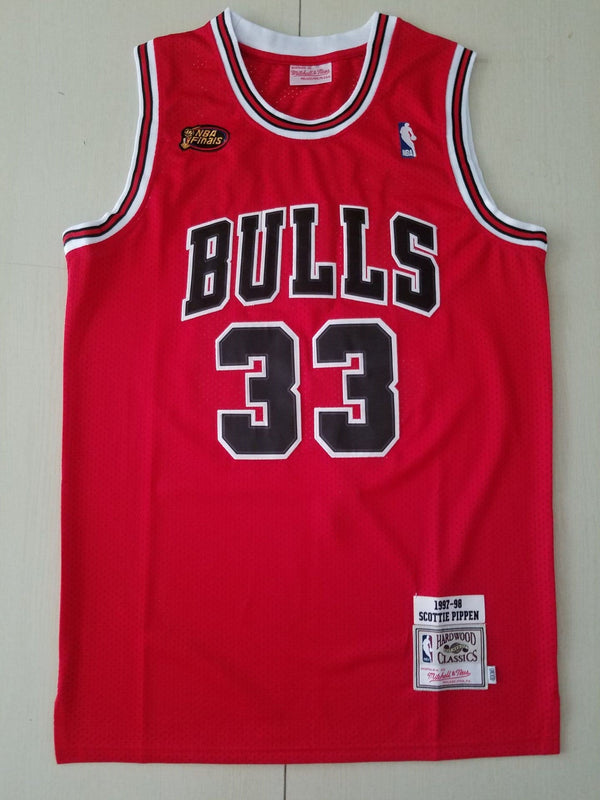 Men's Chicago Bulls Scottie Pippen Red 1997-98 Hardwood Classics Swingman Jersey