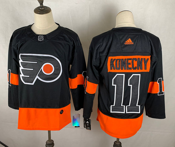 Men's Philadelphia Flyers Travis Konecny #11 Black Player Jersey