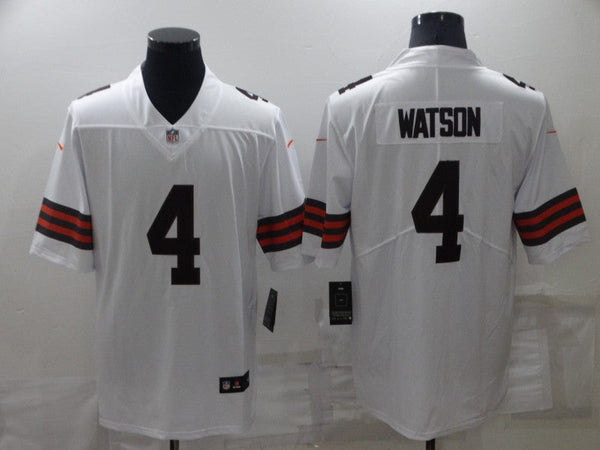 Men's Cleveland Browns Deshaun Watson #4 White Game Jersey