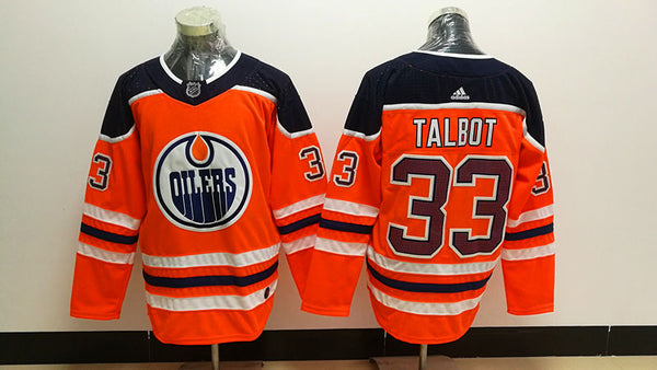 Men's Edmonton Oilers Cam Talbot #33 Orange Breakaway Player Jersey