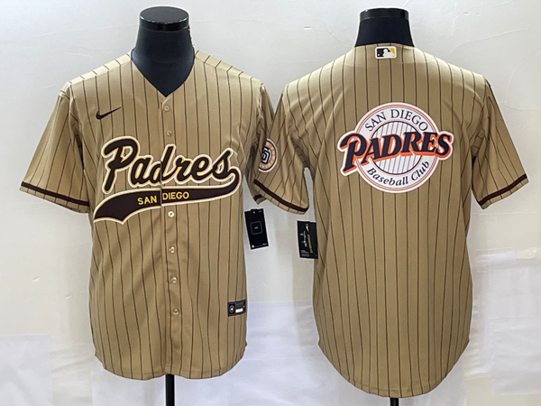 Men's San Diego Padres Tan Replica Player Jersey Joint Edition