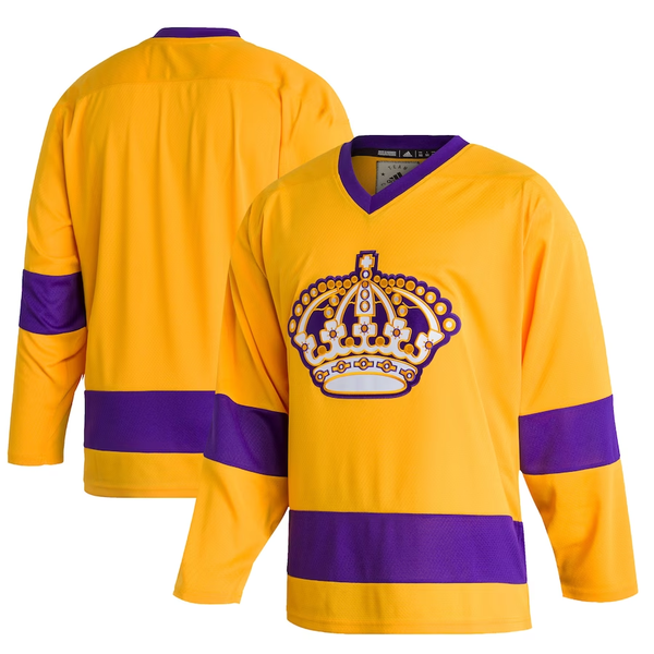 Men's Los Angeles Kings Gold Team Classics Authentic Blank Jersey