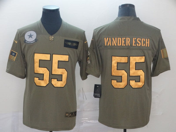 Men's Dallas Cowboys Leighton Vander Esch #55 Brown Game Player Jersey