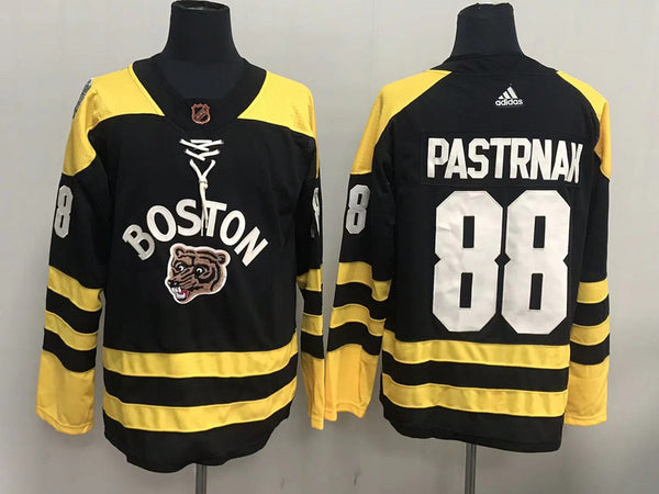 Men's Boston Bruins David Pastrnak #88 Black Replica Jersey