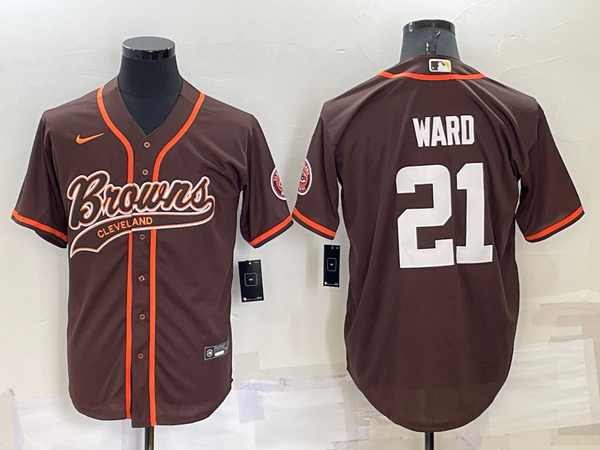 Men's Cleveland Browns Denzel Ward #21 Brown Game Jersey Joint Edition