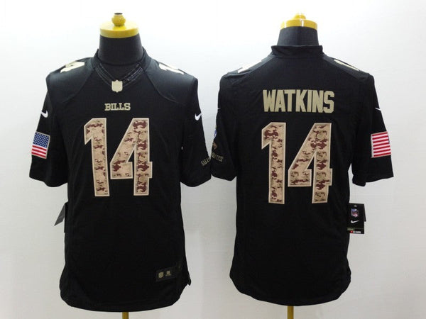 Men's Buffalo Bills Sammy Watkins #14 Black Game Player Jersey